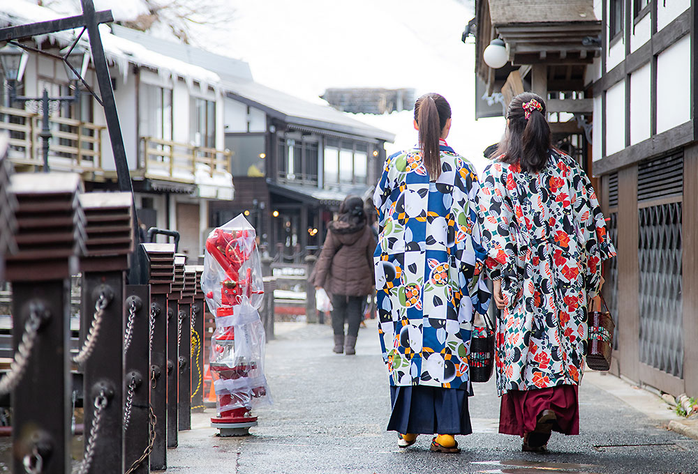 冬の銀山温泉 冬の銀山温泉